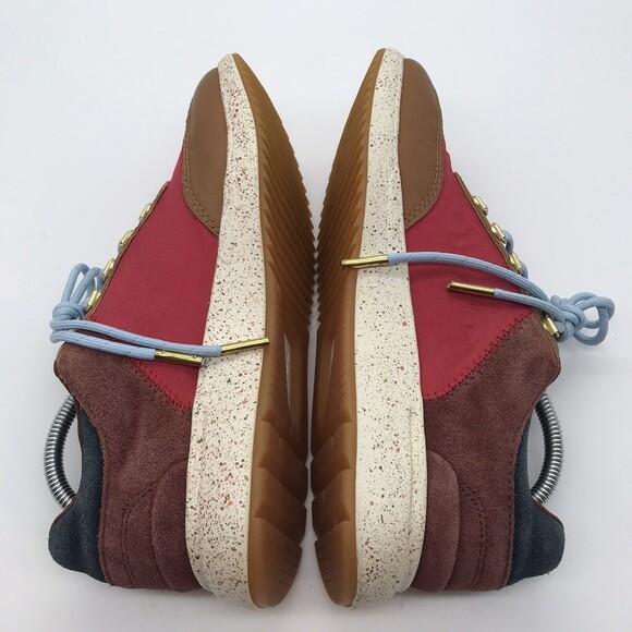 Toms Arroyo Poinsettia Red/Gold Women 7 Lace Up Sneakers Athletic Shoes 10014112 - Picture 7 of 9